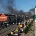 Incêndio atinge barracão de escola de samba na zona portuária do Rio