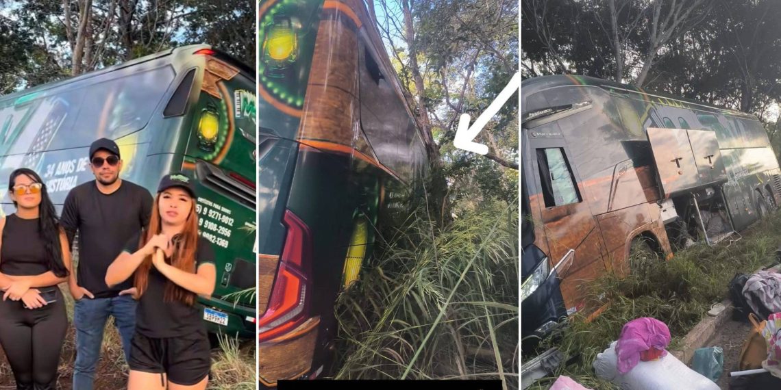 Banda Mastruz com Leite se envolve em acidente de ônibus